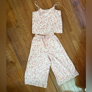 Janie and Jack Pink Floral Two Piece Set